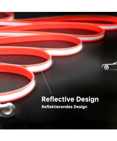 Laroo 10m Reflective Dog Drag Line | Waterproof PVC Leash for Small & Large Dogs - Perfect for Night Walks - Buy Online on GoSupps.com