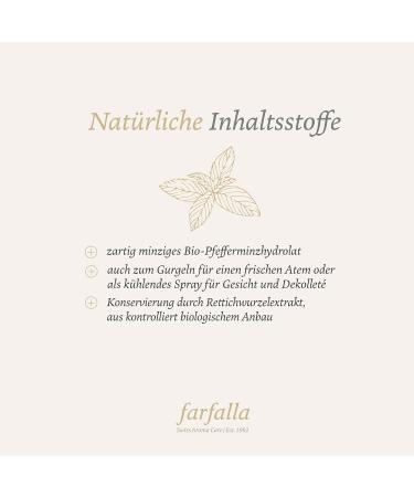 butterfly farfalla Peppermint organic vegetable water moisture 100 certified natural cosmetics 75 ml - Buy Online on GoSupps.com