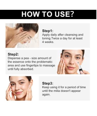 Milia Remover Treatment Serum Spot Treatment for Clear Skin Acne Serum for Eye & Face Easy to carry (1 count pack of 30ml) (black) - Buy Online on GoSupps.com