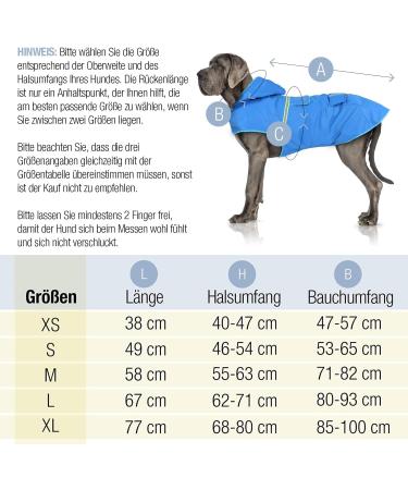 Bella & Balu Waterproof Dog Coat with Hood & Reflectors | Dry Safe Walks & Dog Playtime | XL Blue Dog Diapers - International Shipping - Buy Online on GoSupps.com