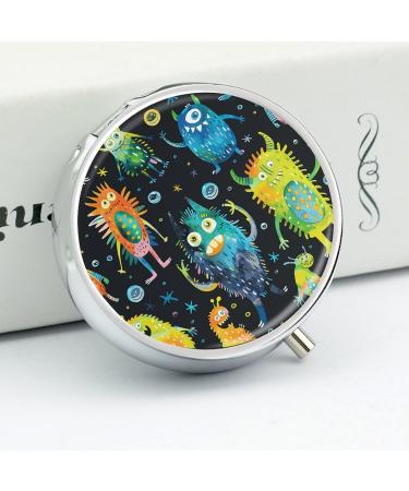 Buy Portable 3 Compartment Pill Box Travel-Friendly Medicine Organizer with Star & Bubble Design for Handbag & Pocket - Buy Online on GoSupps.com
