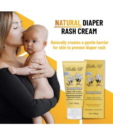 BELLA B Honey Bum Diaper Rash Butter | Organic Baby Diaper Cream | Natural Rash Relief for Babies - 2 oz - Buy Online on GoSupps.com