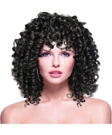 Cute Hair Clips European And American Small Curly African Ladies Wig Rod Fluffy Fiber High Temperature Silk Headgear Suitable For Black Women Large Cap Wigs for Women Pink One Size - Buy Online on GoSupps.com