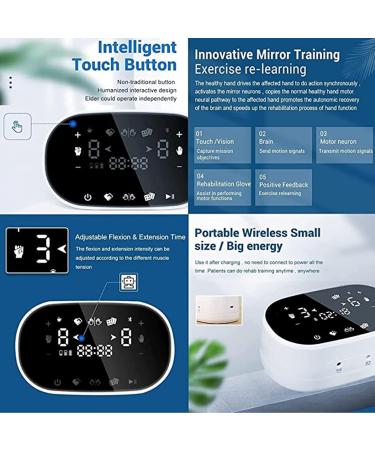 Rehabilitation Robot Gloves Hemiplegia Finger Rehabilitation Trainer with Single Finger Training and Mirror Mode Smart Finger Training Rehab Orthotics for Hand LeftHand Small - Buy Online on GoSupps.com