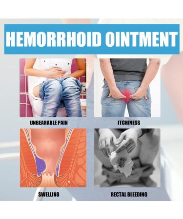 YUYTE Hemorrhoid Cream 0.7 Oz (3-Pack) - Anti-Itch Ointment for Lymphatic Drainage & Anus Health Relief - Buy Online on GoSupps.com