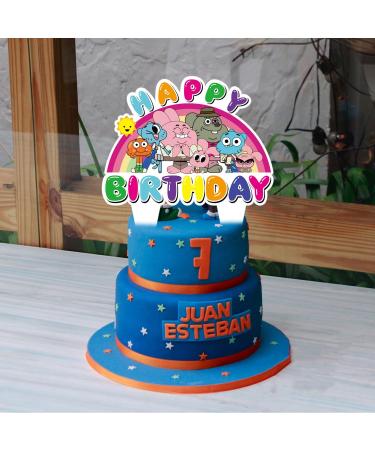 37pcs The Amazing World of Gumball Party Supplies Include 1pcs Big Cake Topper and 36pcs Cupcake Toppers for Gumball Birthday Party Cupcake Decorations. - Buy Online on GoSupps.com