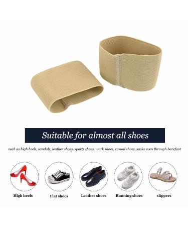 Copper Plantar Fasciitis Relief Sleeves (4PCS) - Arch Support Compression Sleeve for Foot Care - Plantar Fasciitis Socks for Heel Spurs, Flat Feet & Arches - Beige - Buy Online on GoSupps.com