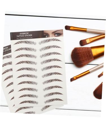 Baluue 9 Sheets Eyebrow Transfer Stickers 6d Eyebrows Stickers Eyebrow Grooming Sticker 21x14.7cm Brown - Buy Online on GoSupps.com