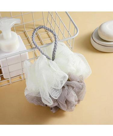 Gralara Body Puff Bath Sponge - Portable Shower Ball for Bathroom | Gray Bath Sponge for Ultimate Cleanliness - Buy Online on GoSupps.com