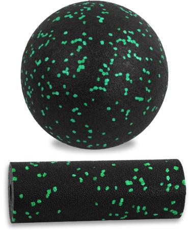 Volumoon Fascia Set - Mini Roller & 12cm Ball for Self-Massage | Green Fascia Training & Pain Relief - Buy Online on GoSupps.com