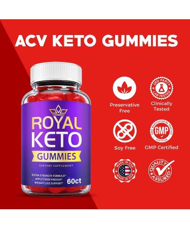 Royal Keto Gummies 1000mg ACV with Beet Root Juice - Vegan Formula with Vitamin B12 - 60 Gummies - Buy Online on GoSupps.com