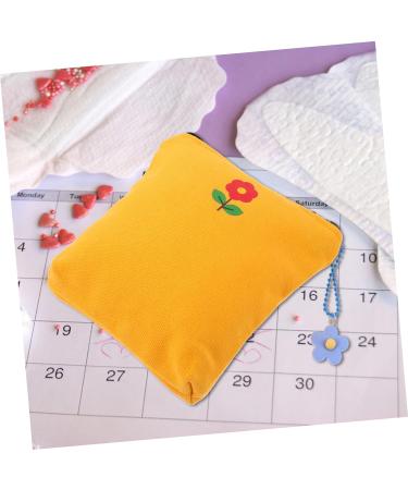Tote Organizer Storage Bag Zip Lock Organizer Tote Organizer Period Bags for Female Napkin Holder Menstrual Pad Bag Zipper Coin Purse Organizer Coin Bag Canvas 14X14X1CM As Shown 1 - Buy Online on GoSupps.com