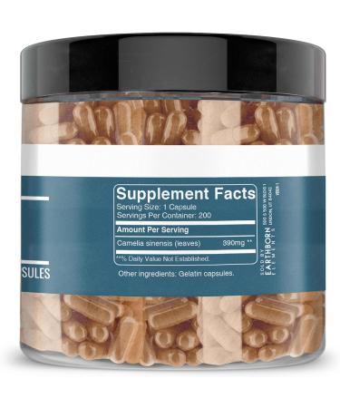 Earthborn Elements Green Tea Extract 200 Capsules Pure & Undiluted No Additives - Buy Online on GoSupps.com