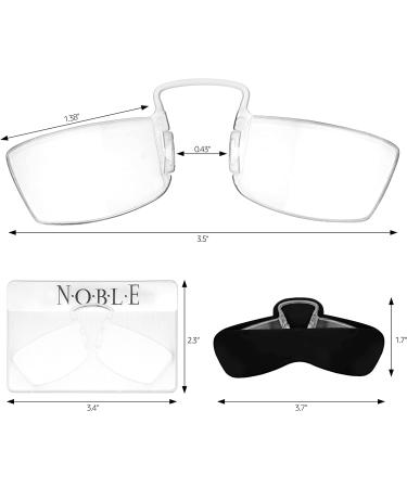 Noble Small Reading Glasses (3 Pack) +0.75 - Rimless Readers with Wallet Credit Card Holders & Cell Phone Case - Pocket Magnifying Cheaters for Men and Women - Buy Online on GoSupps.com