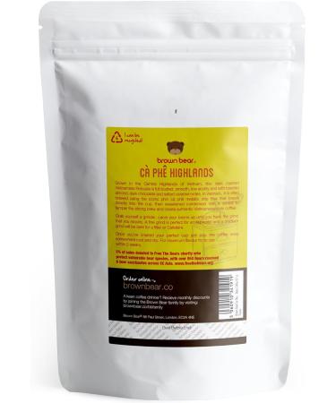 Vietnamese Coffee Beans 227g - Very Strong Dark Roast Vietnam Robusta - Strength 5 - For Coffee Machines & Vietnamese Phin Ca Phe Drip Filter & French Press - Brown Bear - Donation To Free The Bears - Buy Online on GoSupps.com