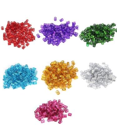 Colorful Hair Lichen Beads - 100 Pearl Cuffs for Styling | 7 Vibrant Colors | Decorative Accessories for Hair - Buy Online on GoSupps.com