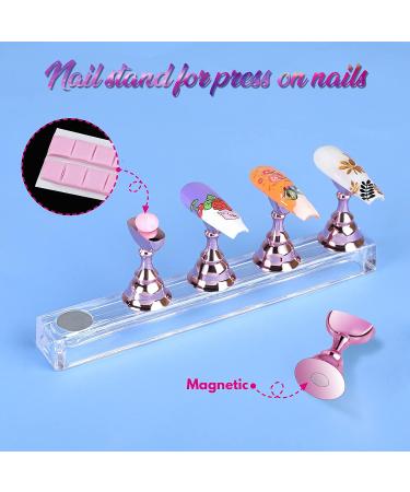 Teenitor Natural Coffin Nail Tips Kit: 600pcs Full Cover Acrylic Nails with Glue, Clipper & Stand for DIY False Nails - Buy Online on GoSupps.com