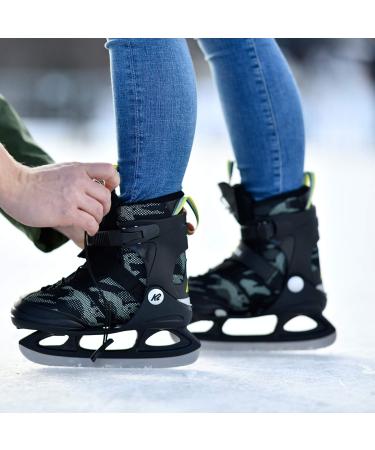 K2 Boys Raider Ice Skates - Green Yellow - Size 29 EU | International Shipping Available - Buy Online on GoSupps.com