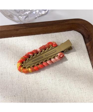 hgnxa Sweet Contrast Color Yarn Hair Clip Lazy Hairpin Duckbill Hairclip Hair Barrettes for Women Side Bangs Hair Styling Tool - Buy Online on GoSupps.com