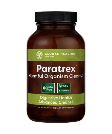 Global Healing Paratrex - Gut Health Cleansing & Intestinal Detox Support - Cleanse Supplement with Organic Wormwood, Neem, Black Walnut and Diatomaceous Earth for Human Adults - 120 Capsules