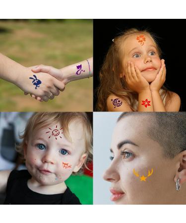 CUTELIILI 24 Sheets Henna Temporary Tattoo Stencil for Women and Kids - Reusable DIY Designs, Airbrush Tattoo Sticker - Christmas Gift - Buy Online on GoSupps.com