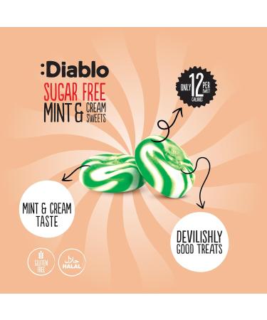 Diablo Sugar Free MINT & CREAM Sweets 75g - Bulk X 4 - Buy Online on GoSupps.com