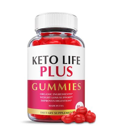 Keto Life Plus Gummies - Official Formula Vegan - Keto Life Plus ACV Gummies with Apple Cider Vinegar Weight Shark Loss Tank Great Taste Vitamin B12 Beet Root Juice Pomegranate (60 Gummies)