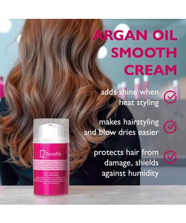 Buy 12 Benefits Pink Addiction Balm - 1.7 Fl Oz | Keratin & Argan Oil Hair Cream for Frizz-Free Styling & Hair Rejuvenation - Shop Internationally - Buy Online on GoSupps.com