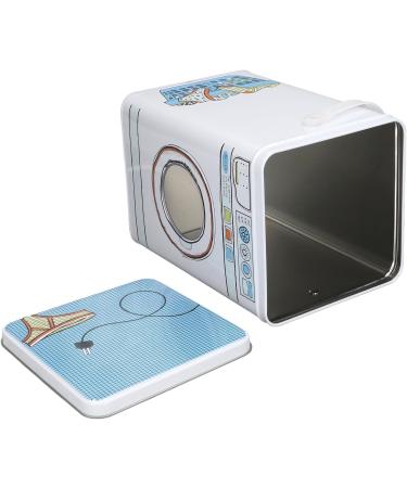HERCHR Powder Laundry Detergent Container Cute Washing Machine Shape Metal Laundry Pod Container Laundry Powder Container for Bathroom Laundry Decor - Buy Online on GoSupps.com