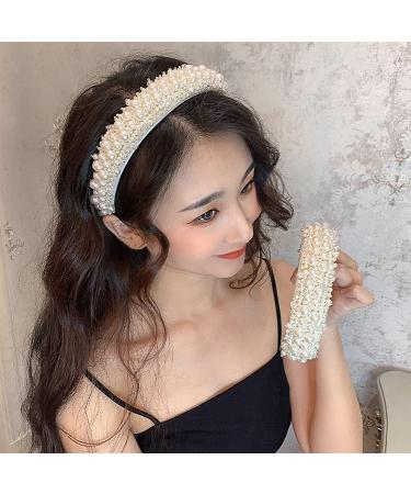 WantGor Pearl Headbands for Women - 2PCS Faux Pearl Hairbands for Bridal White Headband - Wedding Hair Hoop Accessories - Buy Online on GoSupps.com