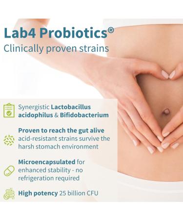 25 Billion CFU Live Cultures Probiotic & Prebiotic Supplement for Gut Health | Bloating Relief | Lactobacillus Acidophilus & Bifidobacterium | Vegan | 30 Capsules by Igennus - Buy Online on GoSupps.com