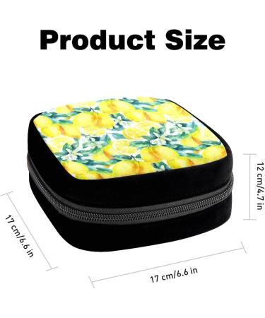 GIAPB Period Bag Sanitary Napkin Storage & Makeup Pouch - Watercolor Lemon Color - Buy Online on GoSupps.com