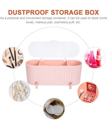Zerodeko Cosmetic Storage Box | Cotton Swab & Nail Pad Organizer | Desk Container with Lid | Jewelry Box & Cotton Pad Holder - Buy Online on GoSupps.com