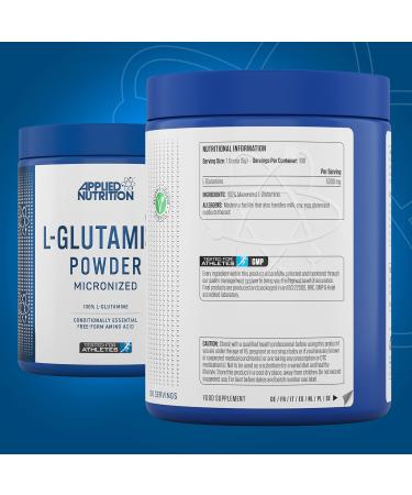 Applied Nutrition L Glutamine Powder - 500g, 100 Servings - Boost Muscle Strength, Recovery & Immune System - Unflavoured - Buy Online on GoSupps.com