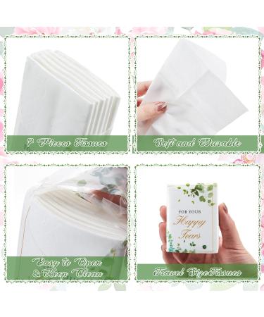 120 Pack Wedding Facial Tissues - Happy Tears Pocket Mini Tissues for Guests - 4 Ply Travel Size Wipes - Party Favors - Buy Online on GoSupps.com