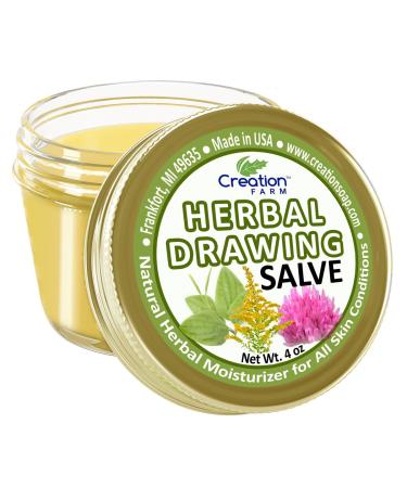 Creation Farm Drawing Salve Draw Salve Herbal Skin care. 4 OZ Herb Plant Based