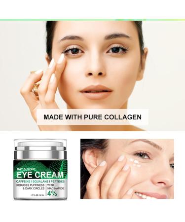 Caffeine Eye Cream with Collagen Peptide Dark Circle Eye Cream for Puffiness and Bags Under Eyes Anti Aging Anti Wrinkle Day and Night Eyes Moisturizer Reduce Dry Lines & Fine Lines 1.7 FL OZ - Buy Online on GoSupps.com