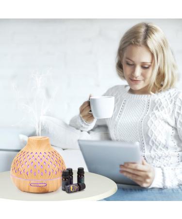 400ml Aroma Diffuser Set with 6 Essential Oils - Ultrasonic Humidifier with Remote Control 14-Color LED Timer & Auto-Off | Ideal for Aromatherapy & Relaxation - Buy Online on GoSupps.com