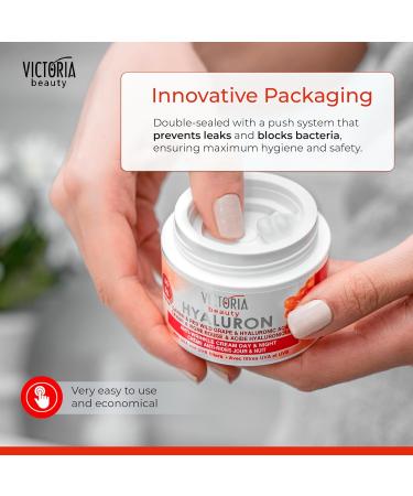 Victoria Beauty Hyaluron cream with retinol antiaging face cream with hyaluronic acid against wrinkles moisturizer with caviar for women and men 2 x 50 ml 25 ml 2er Pack - Buy Online on GoSupps.com