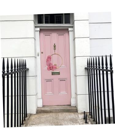 Cabilock Wrought Iron Gate Hanging Wreath Emblems Simulation Garland Hanging Garland Wall Decoration Door Rosy 20x20cm - Buy Online on GoSupps.com