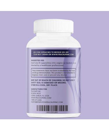 Boric Acid Suppositories in Vegetable Capsules by Peachlife - USA Made for Vaginal pH Balance - Buy Online on GoSupps.com