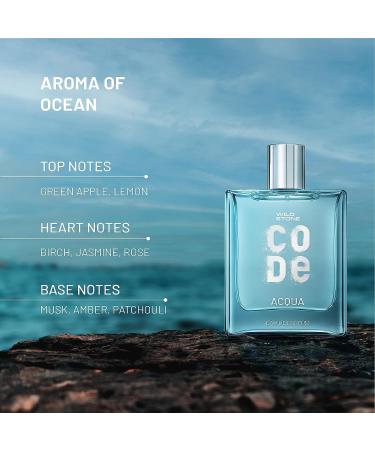 Wi'ldStone CODE Acqua Eau De Parfum for Men | Luxury Long Lasting Fragrance | Perfume for Men - 100ml - Buy Online on GoSupps.com