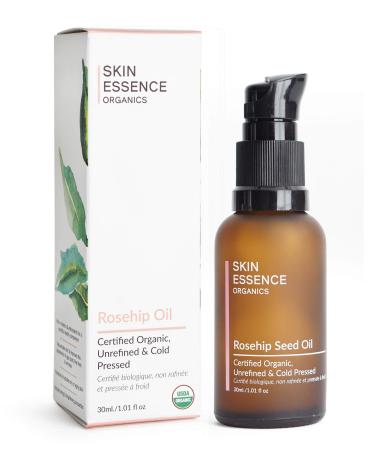 Skin Essence Organics Rosehip Seed Oil - Authentic  Cold-Pressed  & Certified Organic (30ml)