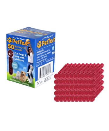 Advocate Pettest Sterile Twist Top Lancets 21G for Dogs and Cats for use with PetTest Diabetes Glucose Monitoring System (50 Lancets) - Buy Online on GoSupps.com