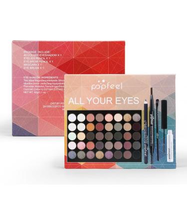WishesMar Eyes Makeup Set - Eyeshadow Palette, Eyeliner, Eyebrow Pencil, Mascara - All in One Beauty Cosmetic for Essential Eyes Makeup - Buy Online on GoSupps.com