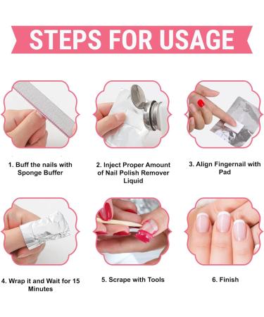 100 Pcs Nail Foil Wrap with Pre Attached Lint Free Cotton Pad - Easy & Effective Gel Nail Polish Removal at Home - Buy Online on GoSupps.com