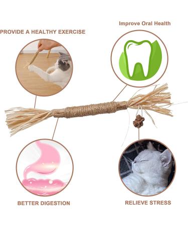 Catnip Chew Toy for Cats | Interactive Silvervine Stick for Kitten Teething | Teeth Cleaning Cat Toy - Buy Online on GoSupps.com