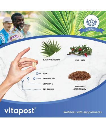 Prostate Plus: Natural Prostate Care Supplement for Men - Saw Palmetto, Vitamins & Minerals - 60 Capsules - Buy Online on GoSupps.com