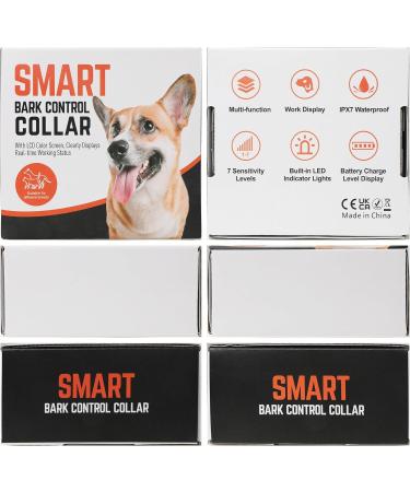 Rechargeable Anti Bark Collar for Dogs | 7 Sensitivities Vibration & Beep | Stop Barking Deterrent | 22-110lbs | Black - Buy Online on GoSupps.com