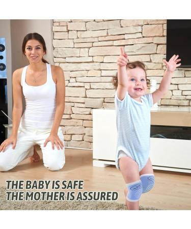 Baby Knee Pads - 5 Pairs Adjustable Anti-Slip Crawling Knee Pads for Toddler - Unisex Infant Safety Crawling Socks - Buy Online on GoSupps.com